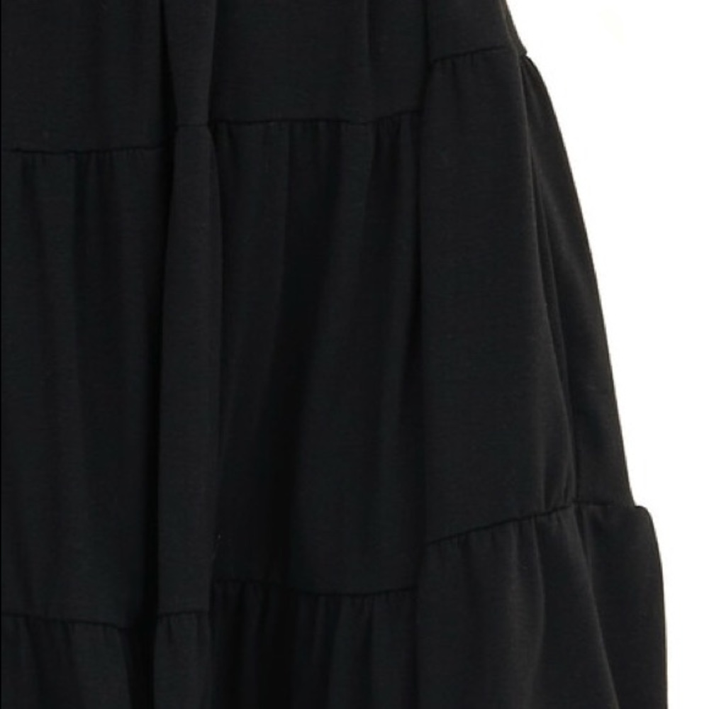 Vanilla Bay | Black Tiered Knit Mini Dress - Picture 4 of 5